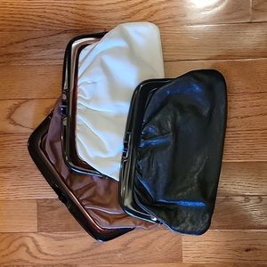 Vintage Leather Clutch Purse from the 80s